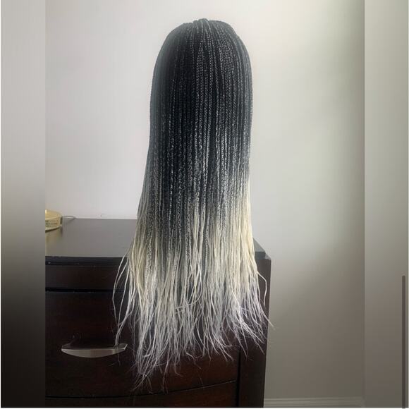 Box braids full lace wig-ombré